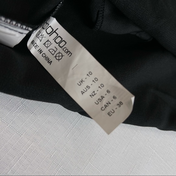 BOOHOO cropped cami silky satin feel sexy black 6 - Picture 5 of 7